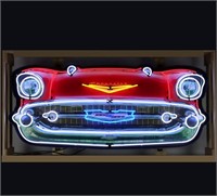 Bel Air Grill Neon Sign in Shaped Steel Can-