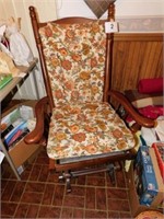Rocker/glider chair with floral pad
