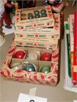 Shiny Brite Christmas balls, 4 partial boxes