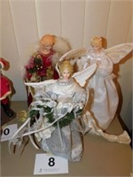 Two angel tree toppers - one electric angel