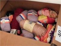 Huge box of yarn, various colors - etc.