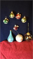 3 large 5 mini Xmas ornaments