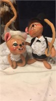 Set of 2 Annalee Mouse Bride & Groom