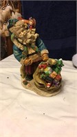 Ceramic Santa with toybox