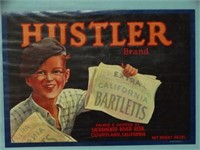 Vintage Hustler Brand Fruit Crate Label