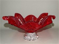 Red  Art Glass Bowl