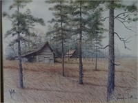 RONNIE WELLS - Hand Signed Print - Cabin