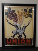 ROBY - Vintage Framed Wine Poster- Large