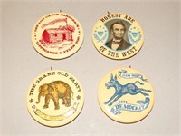 Lot of 4 Reproduction Campaign Buttons
