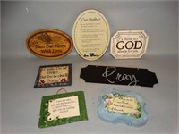 Lot of 7 Decorative & Motivational Signs