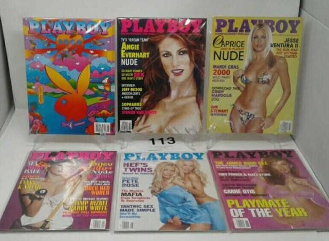 Priced Separately Year 2000 Playboy Magazines December Available January 