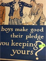 War savings stamp advertising poster