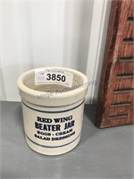 Red Wing beater jar mini crock, 4" tall x 3.5 wide