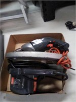 Box lot of saws and drill