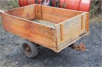 Gravely front mount wooden cart