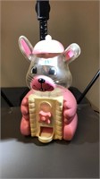Pink carousel Rabbit gumball machine bank
