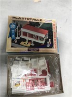 Plasticville HO Scale gas station, unopened