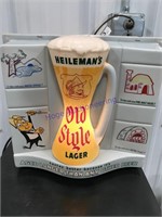 Heileman's Old Style Lager beer light, works,