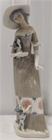 Lladro woman with kittens porcelain figurine