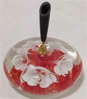St. Clair Pen Holder Paper Weight-Red Poppy