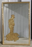 Hanging Mirror With Golden Geisha