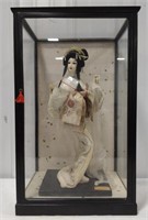 "Snow Queen"Collectible Geisha with Glass Case