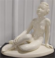 Art Deco Style West Germany Pottery Nude figurine