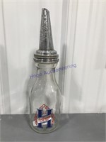 Huffman glass oil bottle