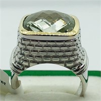 Holiday gift 18 k Gold Sterling Silver Fine Jewelry Gemston