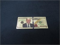 $1000 Donald Trump Gold Foil Novelty Note-