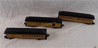 3 American Flyer Overland Express Train Cars