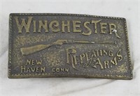Vintage Brass Winchester Repeating Belt Buckle