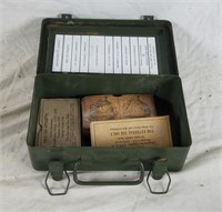Vintage Metal Bell System First Aid Kit 7.5" X 4.5