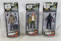 3 Walking Dead Figures; Tyreese, Dale, Morgan