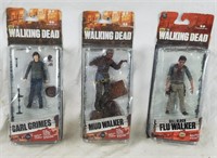 Walking Dead Figures Mud Walker, Flu Walker & Carl