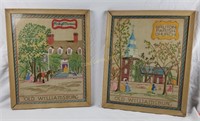 Pair Of Framed Old Williamsburg Needlepoint