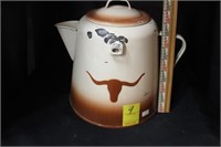 Enamel Texas Longhorn Coffee Pot