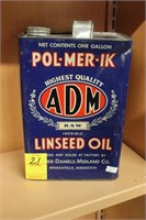 Vintage Pol-Mer-Ik Linseed Oil Can