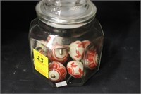 Jar of Vintage Ceramic Drawer Pulls