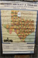 Vintage Security Abstract & Title Co. Texas Map