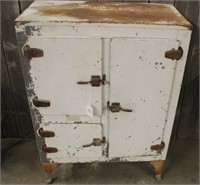 Antique Icebox with WIre Shelving