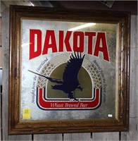 Dakota Framed Beer Mirror