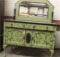 Hand Painted Buffet with MIrror (Nice Piece)