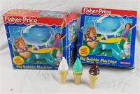 2 Vintage Fisher Price Big Bubble Machine Toys