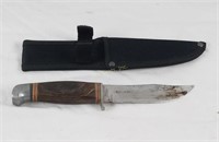 Vintage Sharp Brand Fixed Blade Knife W/ Sheath