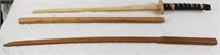 Pair Of Wooden Practice Katana Swords