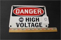 Danger High Voltage Metal Sign with Gulf Logo