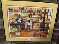 Framed & Matted Americana Picture