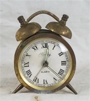Small Brass German Portable Alarm Clock
