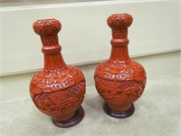 Cinnabar Vases